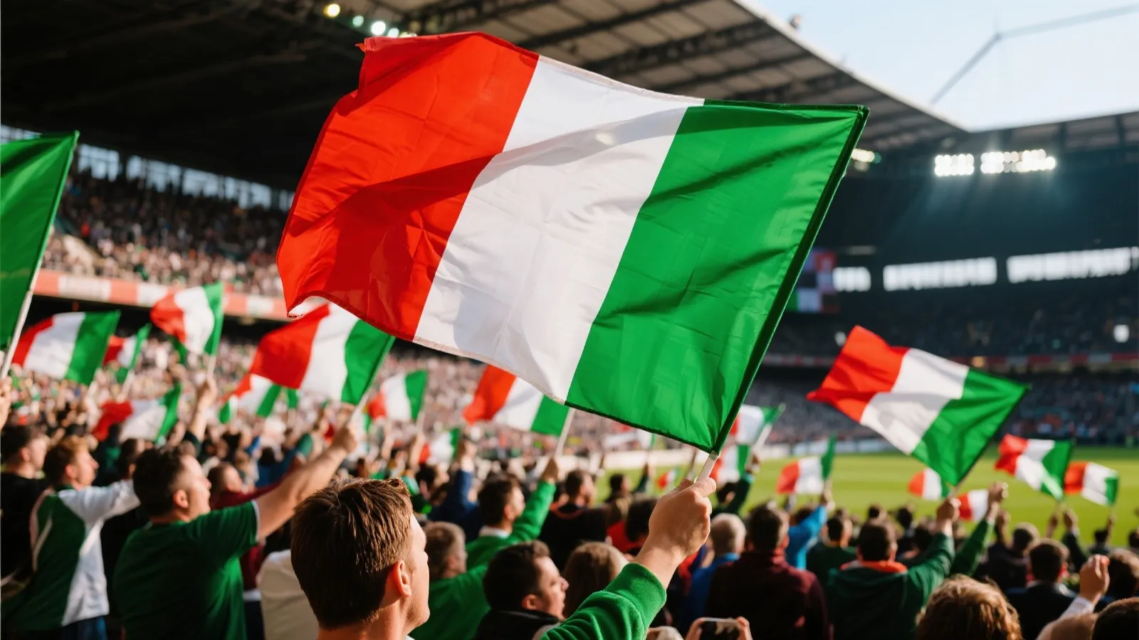 意甲球场现场氛围图