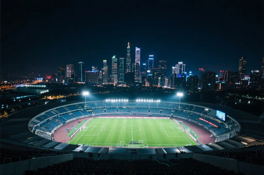 美国世界杯承办城市与现代化球场夜景